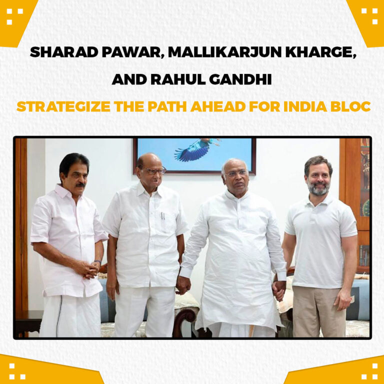 Sharad Pawar, Mallikarjun Kharge, and Rahul Gandhi Strategize the Path Ahead for INDIA Bloc