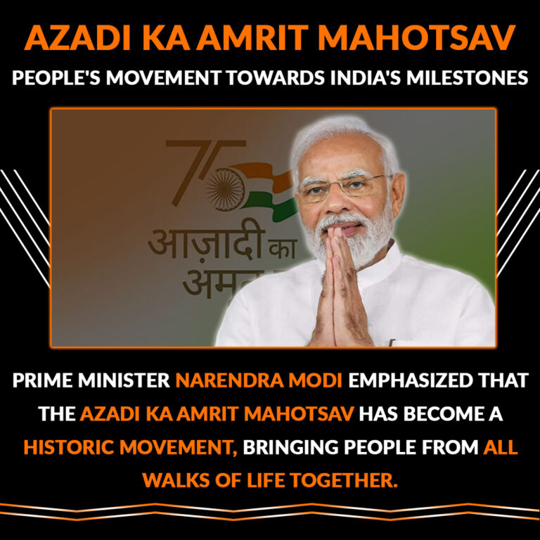 Azadi Ka Amrit Mahotsav: People’s Movement Towards India’s Milestones