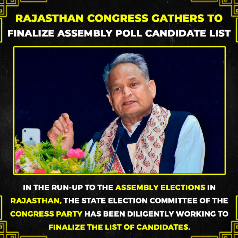 Rajasthan Congress Gathers to Finalize Assembly Poll Candidate List